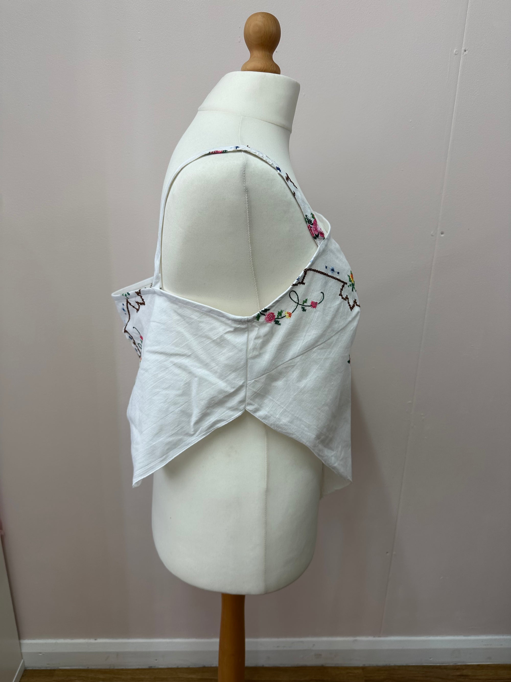 Upcycled tablecloth cami size XL