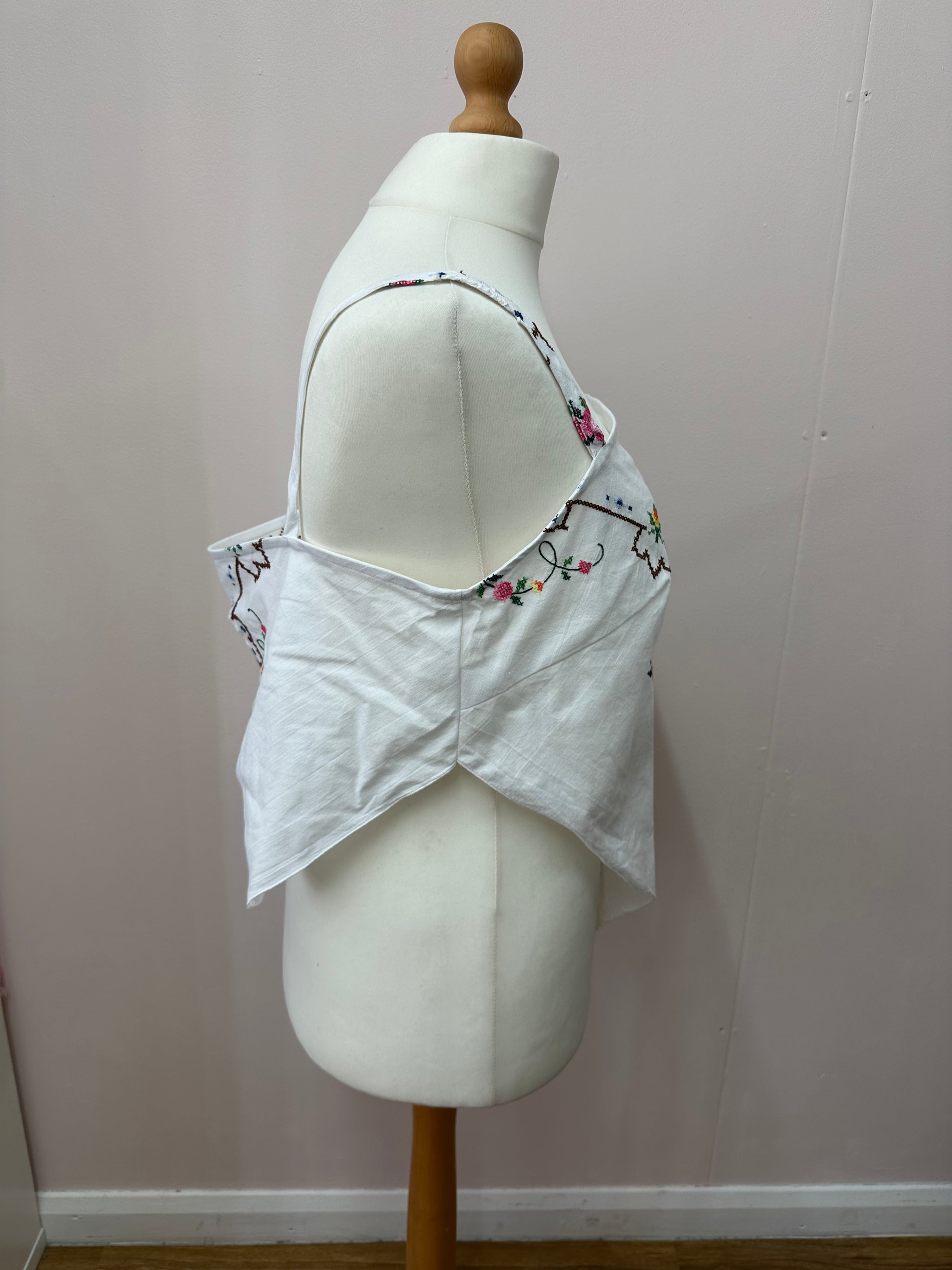 Upcycled tablecloth cami size XL