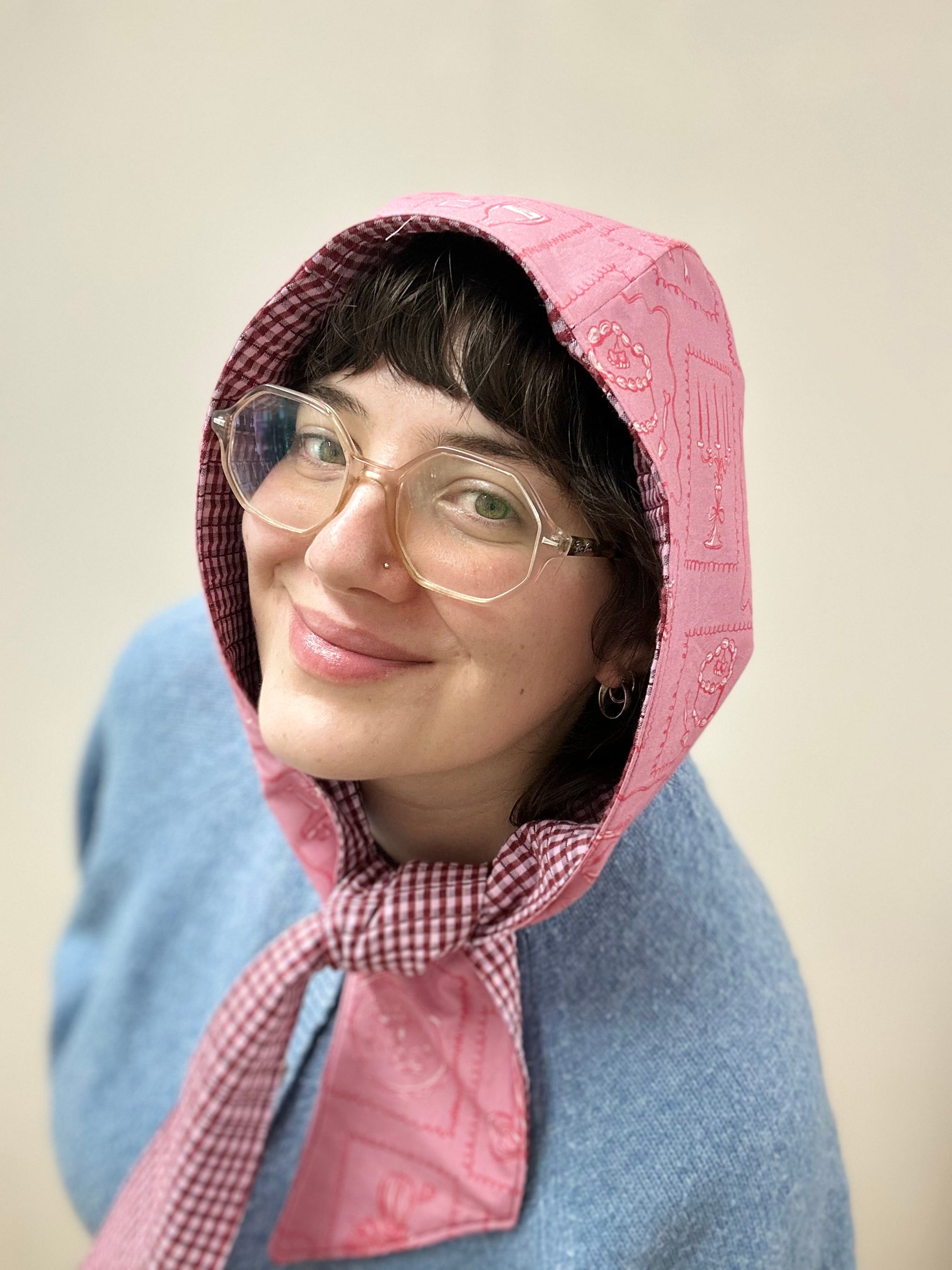 Reversible Quilted Hood - galentines