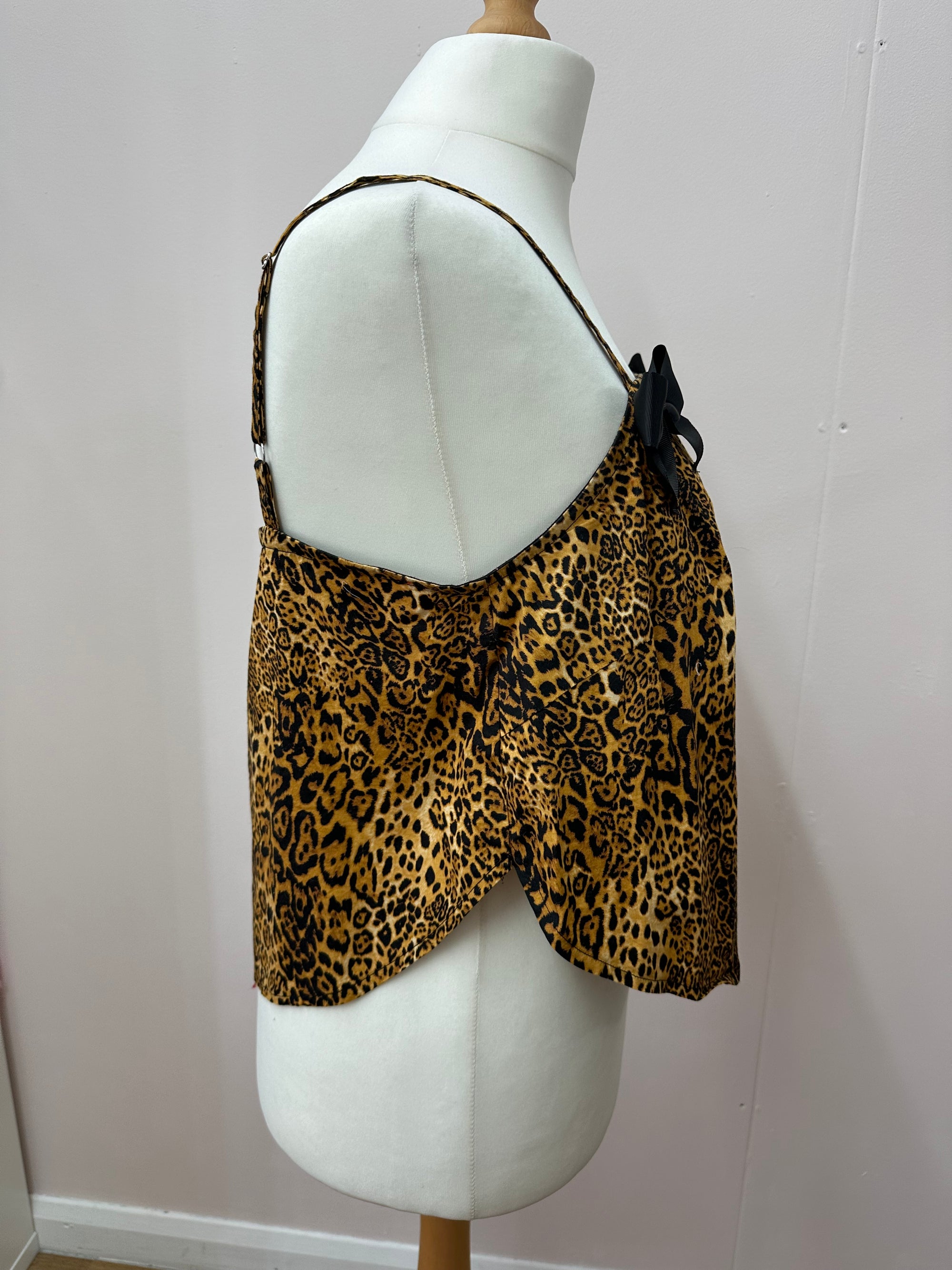 Leopard Bow Cami Size L