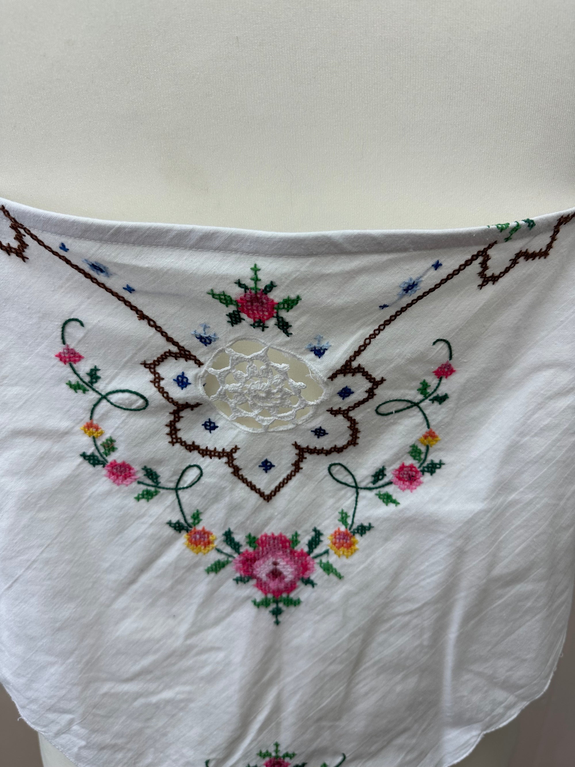 Upcycled tablecloth cami size XL