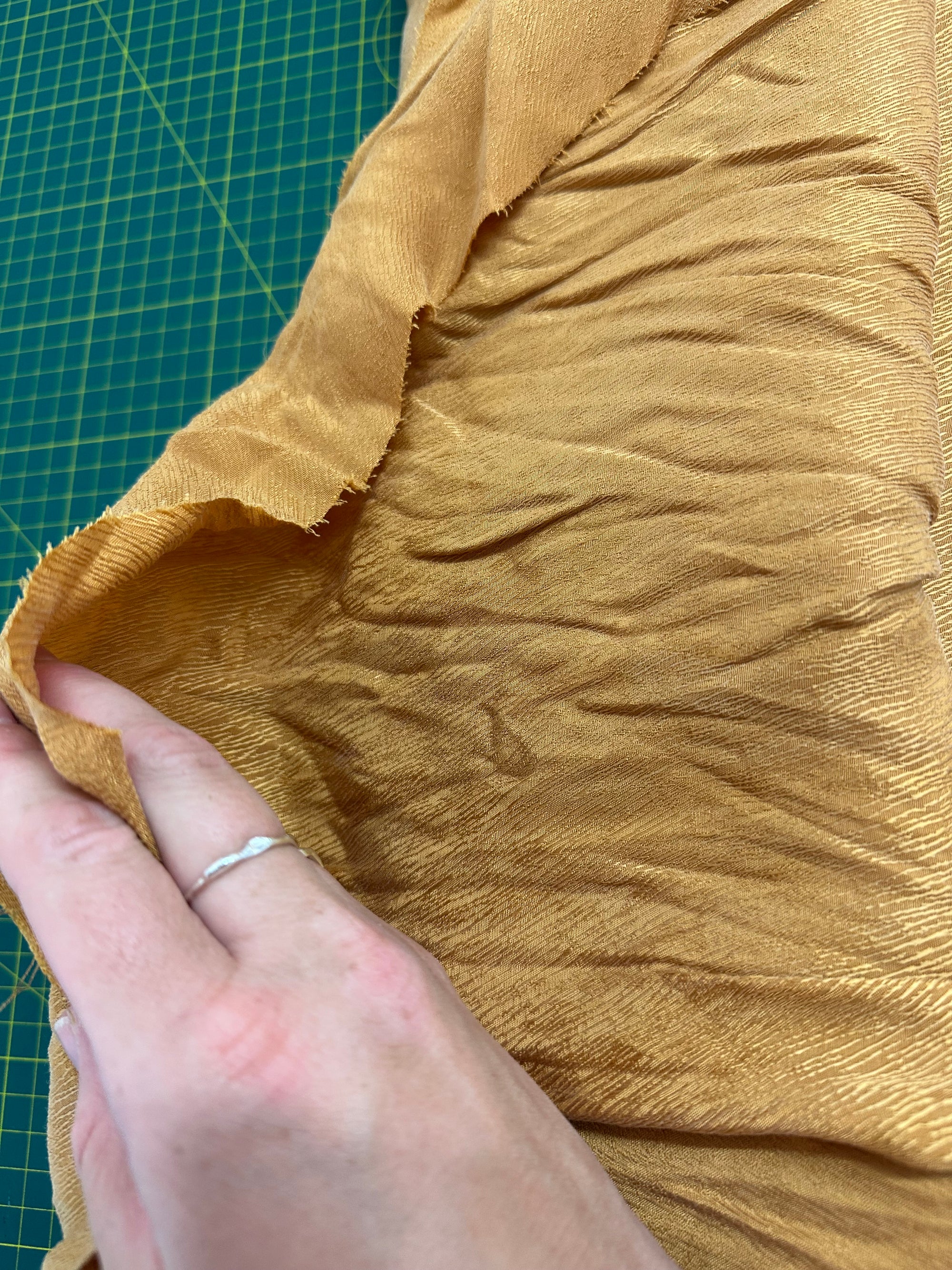 Gabrielle: gold garden dress