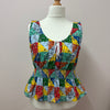Shirred waist paisley top size L (18/20)