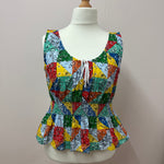 Shirred waist paisley top size L (18/20)