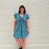 Adjustable front mini dress size L