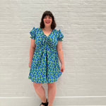 Adjustable front mini dress size L