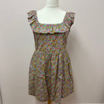 Liberty fabric frill dress size L (18/20)