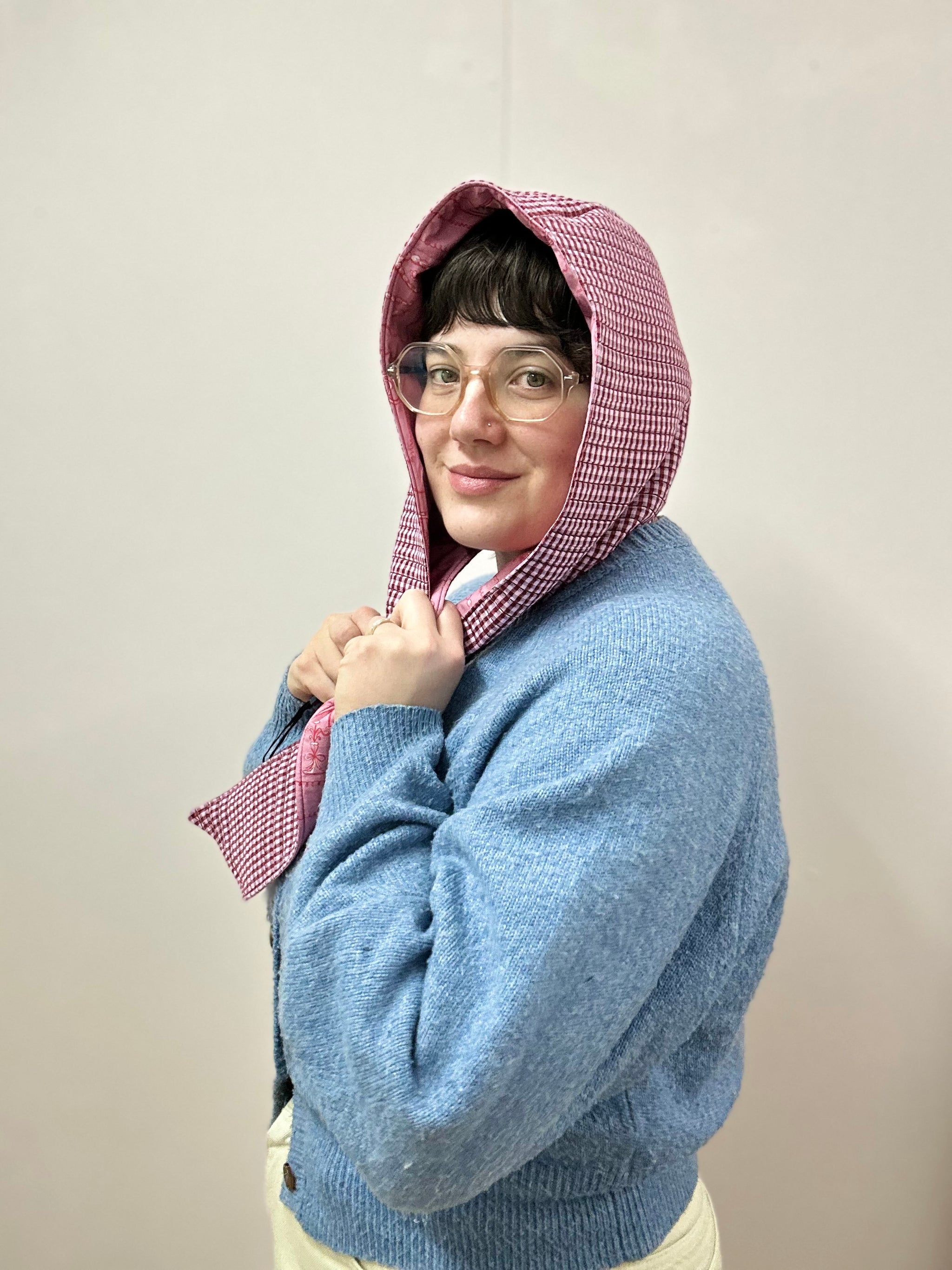 Reversible Quilted Hood - galentines