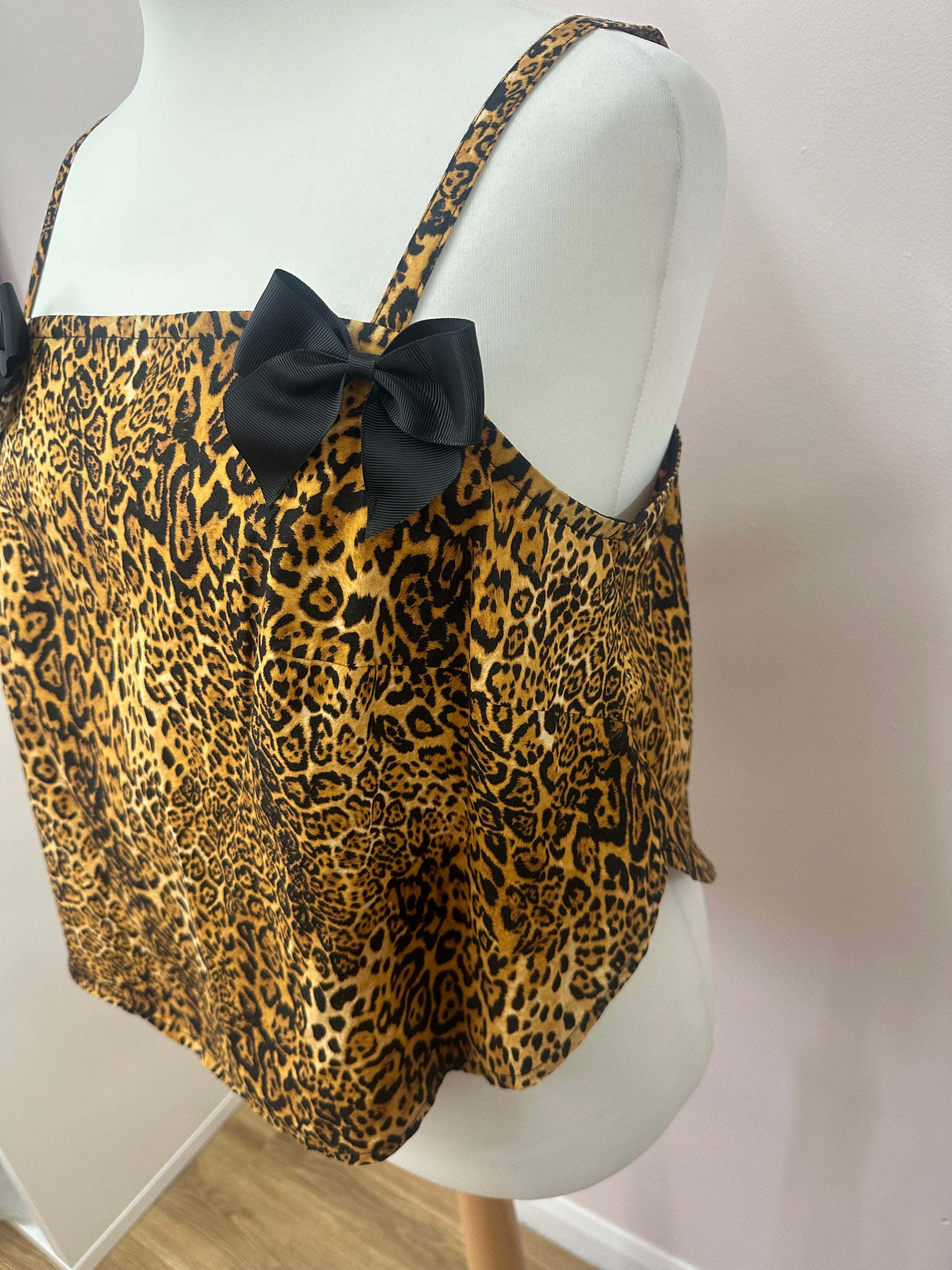 Leopard Bow Cami Size L