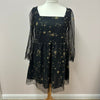 Black constellation lace dress size L (18/20)