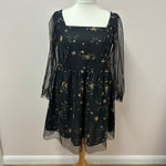 Black constellation lace dress size L (18/20)