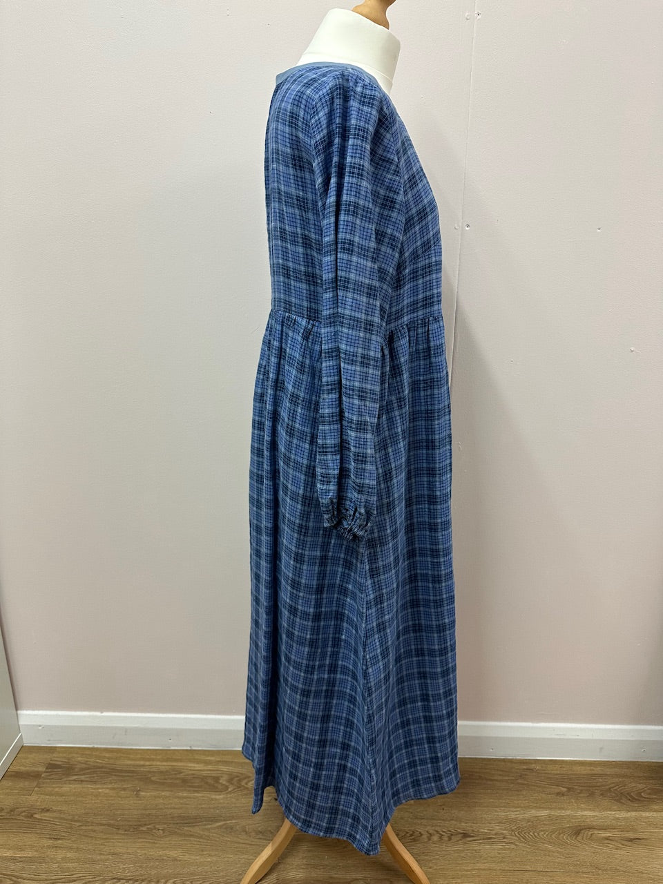 Check linen dream dress size XS 6/8 (ready to ship)