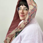 Reversible Quilted Hood - pink/multi