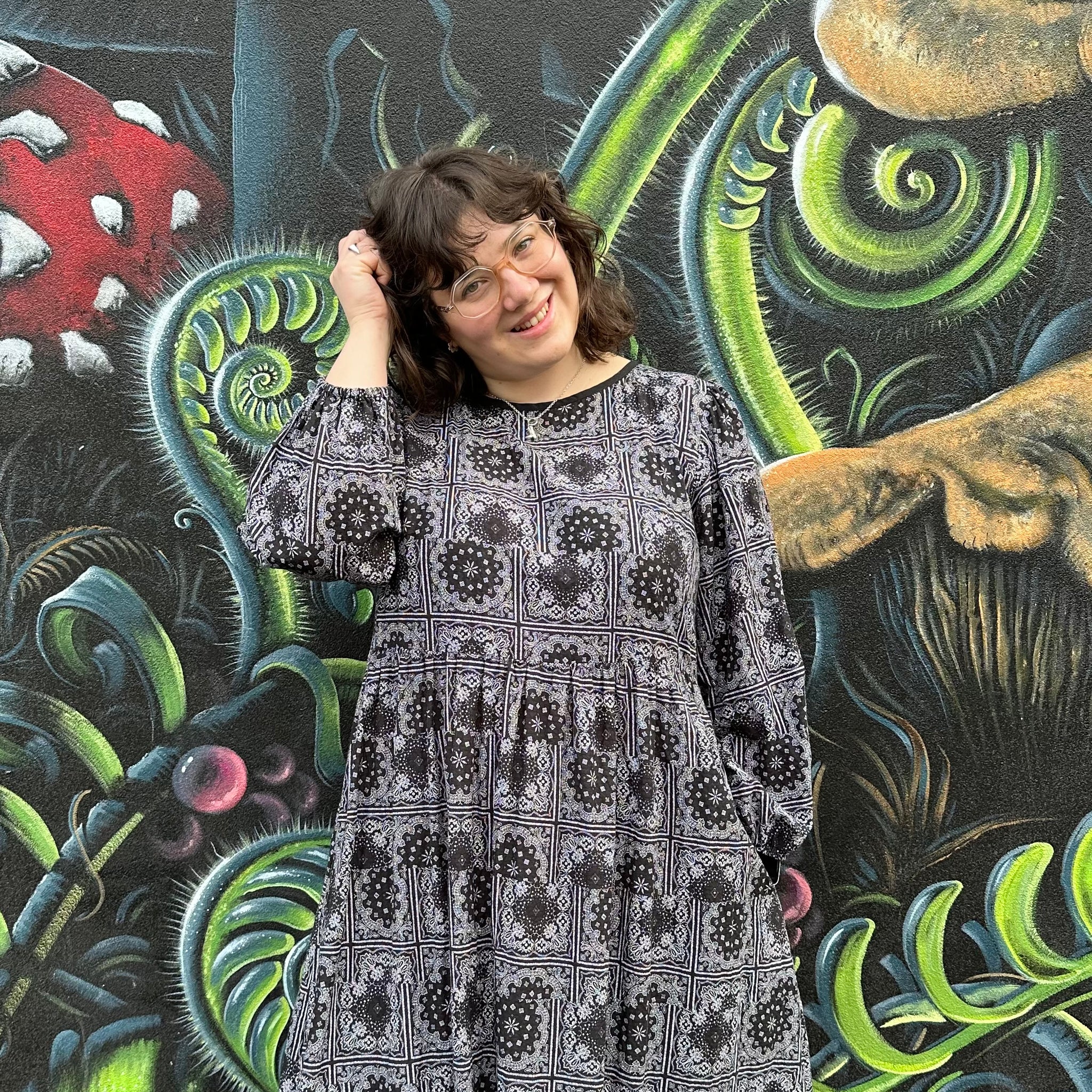 Black Paisley dream dress size S 10/12 (ready to ship)