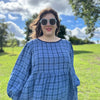 Check linen dream dress size XS 6/8 (ready to ship)