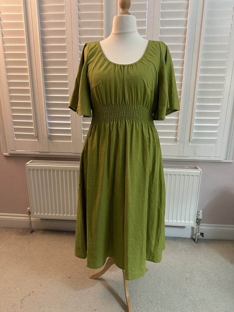 Garden Dress Green Linen Size M *Ready To Ship* - Image 2